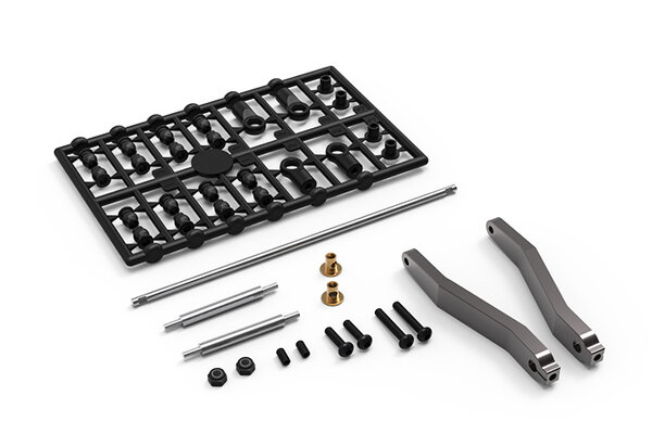 Gmade GOM Sway Bar Set (Titanium Gray): GOM