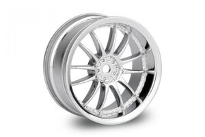 HPI Racing Work XSA 02C Wheel 26mm Chrome (3mm Offset)