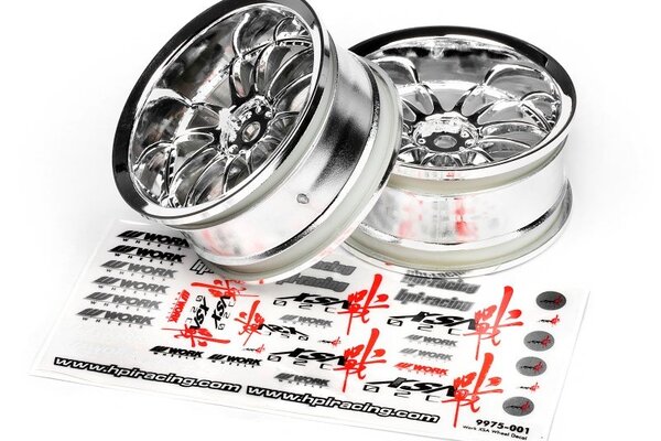HPI Racing Work XSA 02C Wheel 26mm Chrome (6mm Offset)