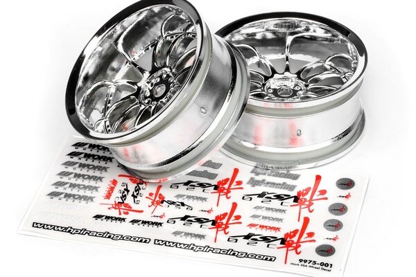 HPI Racing Work XSA 02C Wheel 26mm Chrome (9mm Offset)