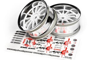 HPI Racing Work XSA 02C Wheel 26mm Chrome/White (3mm Offset)