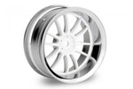 HPI Racing Work XSA 02C Wheel 26mm Chrome/White (6mm Offset)