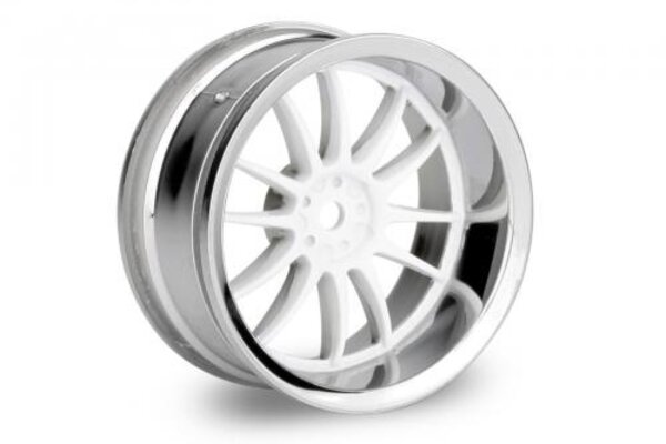HPI Racing Work XSA 02C Wheel 26mm Chrome/White (6mm Offset)