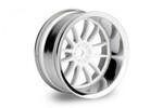 HPI Racing Work XSA 02C Wheel 26mm Chrome/White (9mm Offset)