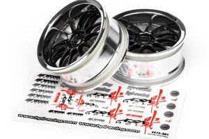 HPI Racing Work XSA 02C Wheel 26mm Chrome/Black (3mm Offset)