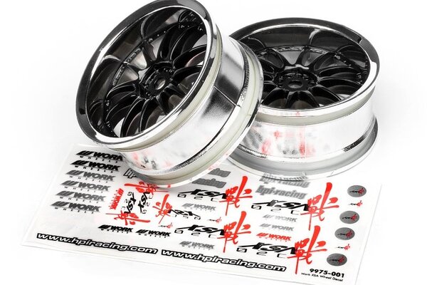 HPI Racing Work XSA 02C Wheel 26mm Chrome/Black (3mm Offset)