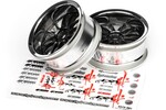 HPI Racing Work XSA 02C Wheel 26mm Chrome/Black (6mm Offset)