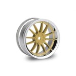 HPI Racing Work XSA 02C Wheel 26mm Chrome/Gold (3mm Offset)