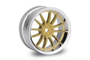 HPI Racing Work XSA 02C Wheel 26mm Chrome/Gold (3mm Offset)