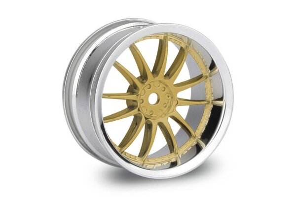 HPI Racing Work XSA 02C Wheel 26mm Chrome/Gold (3mm Offset)