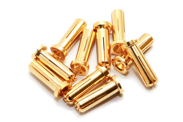 Maclan Racing HADMCL4042  Maclan MAX CURRENT 5mm Gold Bullet Connectors (10 pcs)