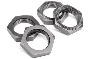 HPI Racing Wheel Nut 24mm (Gunmetal/4pcs) Baja 5SC/D-Box/Boss