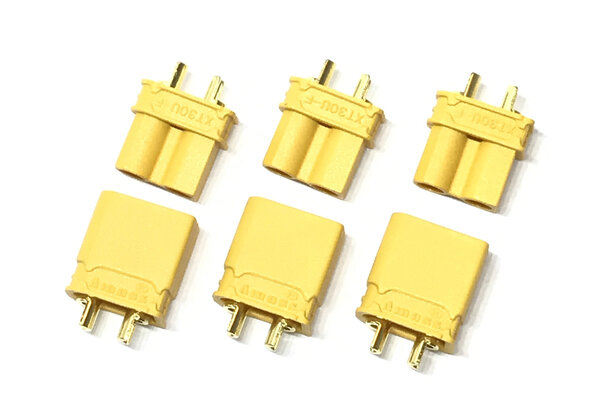 Maclan Racing XT30U connectors 3 Female + 3 Male