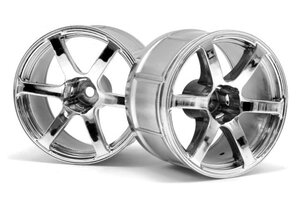 HPI Racing LP35 Wheel Yokohama AVS Model T6 Chrome (2pcs)