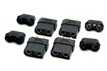 Maclan Racing Maclan XT90 Connectors, Black, 4 Female