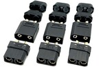 Maclan Racing Maclan XT90 Connectors, Black, w/ 3 Female + 3 Male Plugs