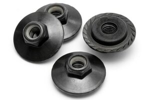 HPI Racing Flanged Lock Nut M5X8mm Black/4pcs)