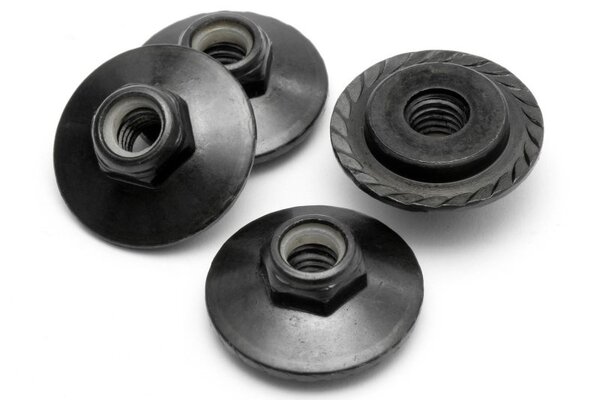HPI Racing Flanged Lock Nut M5X8mm Black/4pcs)
