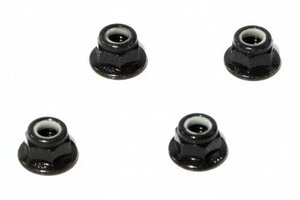 HPI Racing HPIZ682   Flanged Lock Nut M5 (Black/4pcs)