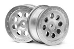 HPI Racing ST-8 Wheel Matte Chrome (0mm Offset/2pcs)