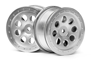 HPI Racing ST-8 Wheel Matte Chrome (0mm Offset/2pcs)