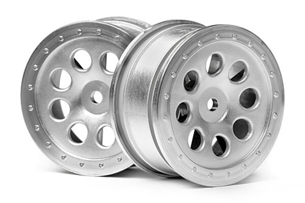 HPI Racing ST-8 Wheel Matte Chrome (0mm Offset/2pcs)