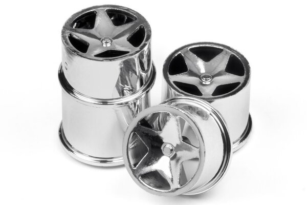 HPI Racing Q32 Super Star Wheel Set F/R (Chrome18X10/18X14/4pcs)