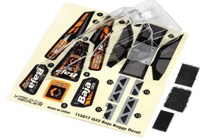 HPI Racing Q32 Baja Buggy Body And Wing Set (Clear)