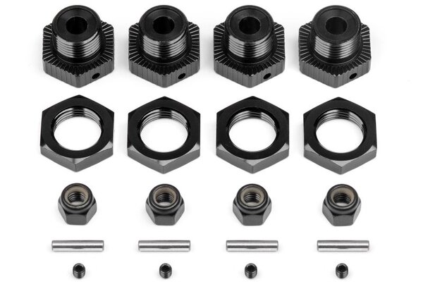 HPI Racing Aluminum Wheel Hex Hub Set 17mm (Black/4pcs) Savage X/XL