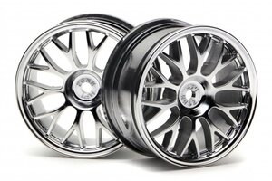 HPI Racing Mesh Wheel 26mm Chrome (1mm Offset)