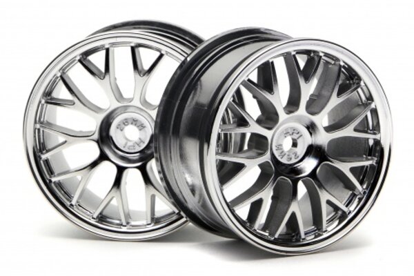 HPI Racing Mesh Wheel 26mm Chrome (1mm Offset)
