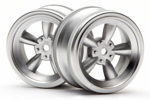 HPI Racing Vintage 5 Spoke Wheel 26mm Matte Chrome 0mm Offset