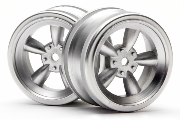 HPI Racing Vintage 5 Spoke Wheel 26mm Matte Chrome 0mm Offset