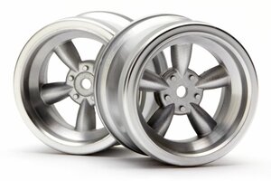 HPI Racing Vintage 5 Spoke Wheel 31mm Matte Chrome (6mm Offset)