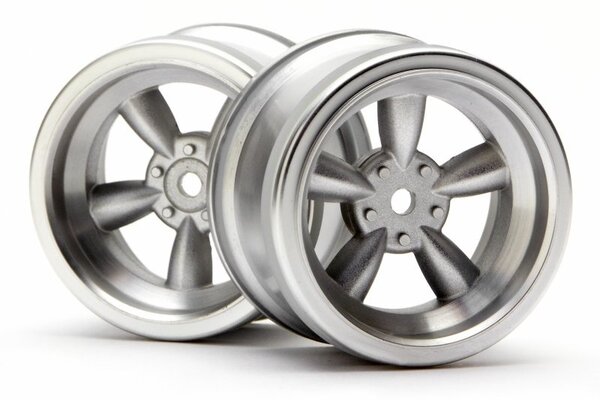 HPI Racing Vintage 5 Spoke Wheel 31mm Matte Chrome (6mm Offset)