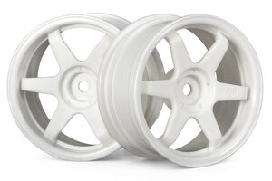 HPI Racing TE37 Wheel 26mm White 3mm Offset/Fits 26mm Tire