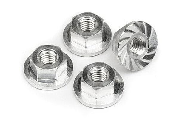 HPI Racing Serrated Flange Nut M4X10.8mm (4pcs)