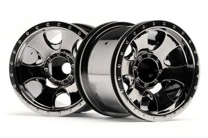 HPI Racing Warlock Wheel Black Chrome (2.2In/2pcs)