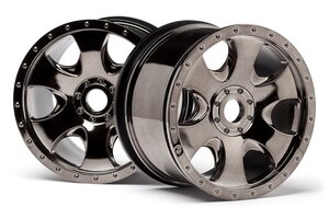 HPI Racing Warlock Wheel Black Chrome (83X56mm/2pcs) Savage X