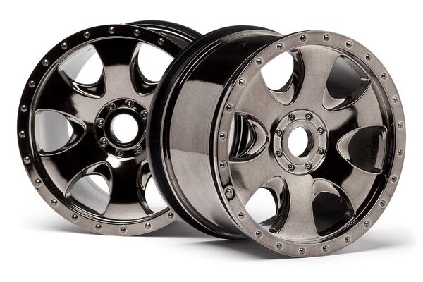 HPI Racing Warlock Wheel Black Chrome (83X56mm/2pcs) Savage X