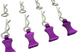 Hot Racing HRAC03EZ07 1/10 Purple Aluminum EZ Pulls Body Clips