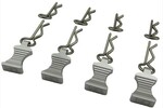 Hot Racing HRAAC03EZ08  1/10 Silver Aluminum EZ Pulls Body Clips