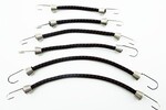 Hot Racing 1/10 Scale Bungee Cord Set, Black and Red, 6pcs