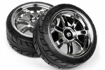 HPI Racing Mounted T-Grip Tire 26mm Rays 57S-Pro Wheel Chrome
