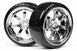 HPI Racing T-Drift Tire 26mm Rays 57S-Pro Wheel Chrome
