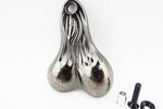 Hot Racing Black Chrome 3D Truck Dangler Balls, Bull Nuts