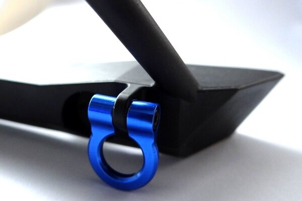 Hot Racing HRAACC80806  1/10 Scale Aluminum Blue Tow Shackle D-Rings (4)