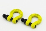 Hot Racing HRAACC808X04 Aluminum 1/10 Scale Tow Shackles, Yellow, (D-Rings) fo
