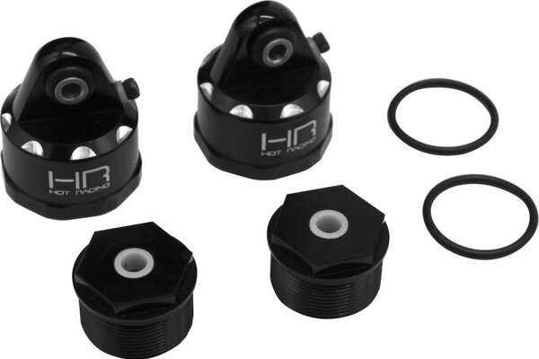Hot Racing HRAAFE156AX01  Aluminum Bleeder Shock Caps Cartridge, for Arrma 1/5 Shock