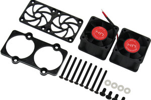 Hot Racing HRAAFE404TTF  3 Cell Twin 40mm Twister Motor Cooling Fan Kit for 1/5 Arrma